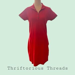 Burberry Red Polo Dress